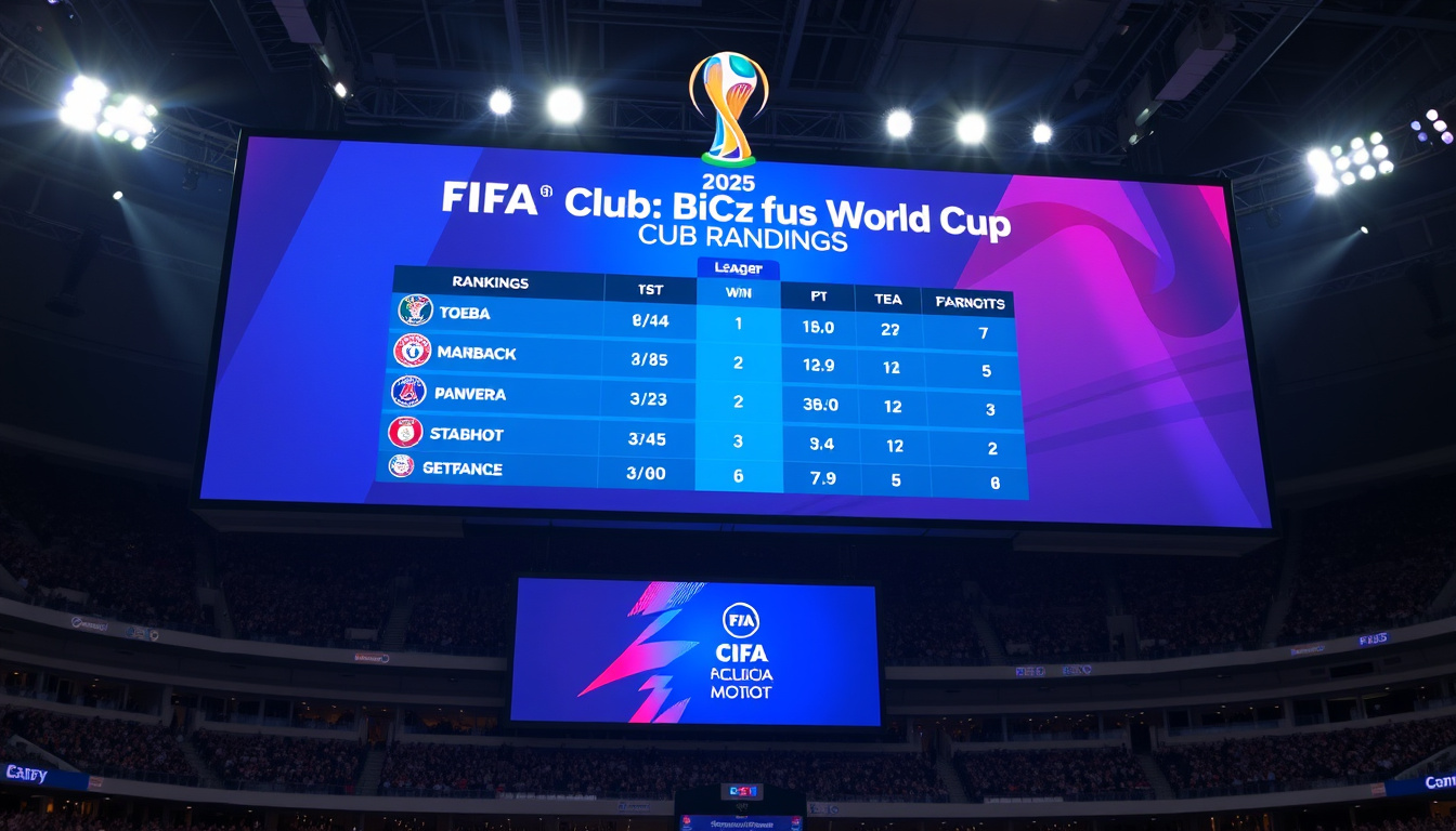 Thứ hạng Club World Cup 2025: bảng xếp hạng mới nhất